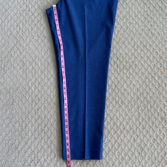 Talbots Hampshire Straight Leg Ankle Pants Blue Classic Office Size 14 NWT - Picture 16 of 16
